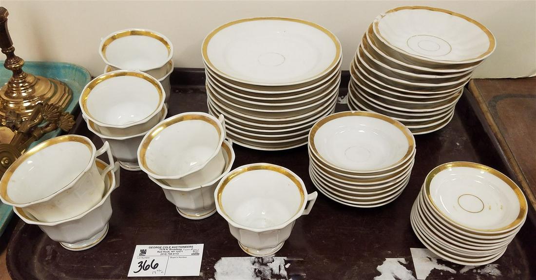 51 PC 19TH C GOLD BAND LUNCHEON SET (1 of 1)