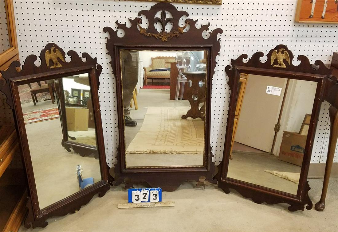 3 CHIPPENDALE STYLE MAHOG MIRRORS 40 1/2" X 23 1/2" AND (1 of 1)