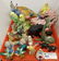 TRAY FIGURINES- BIRDS, PEOPLE ETC