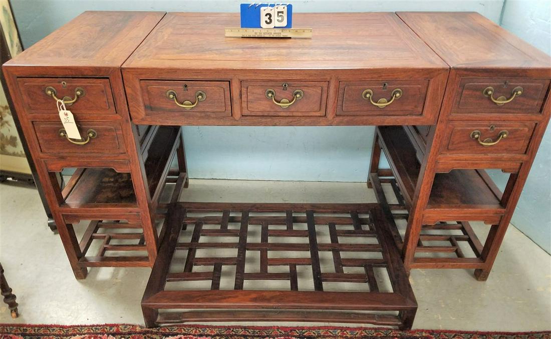 4 PART CHINESE DESK, 34"H X 65"W X 28"D (1 of 3)