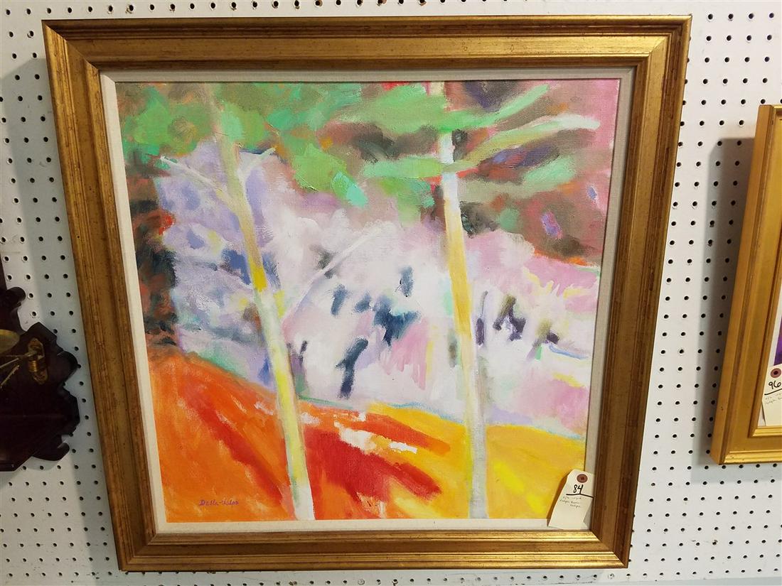 FRAMED O/C "ROCK IN THE FOREST", SGND. RALPH DELLA (1 of 7)