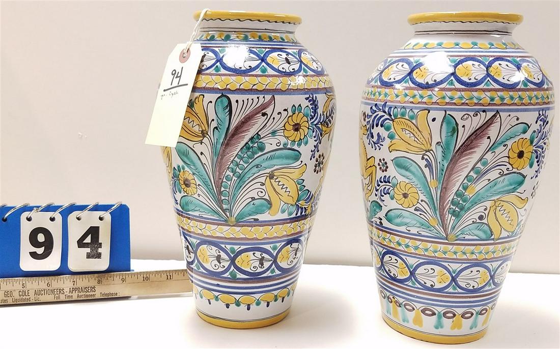 PR. CZECH GLAZED POTTERY VASES: PR. CZECH GLAZED POTTERY VASES