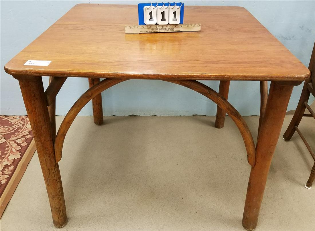 OLD HICKORY TABLE, 30.5"H X 36"SQ. (1 of 3)