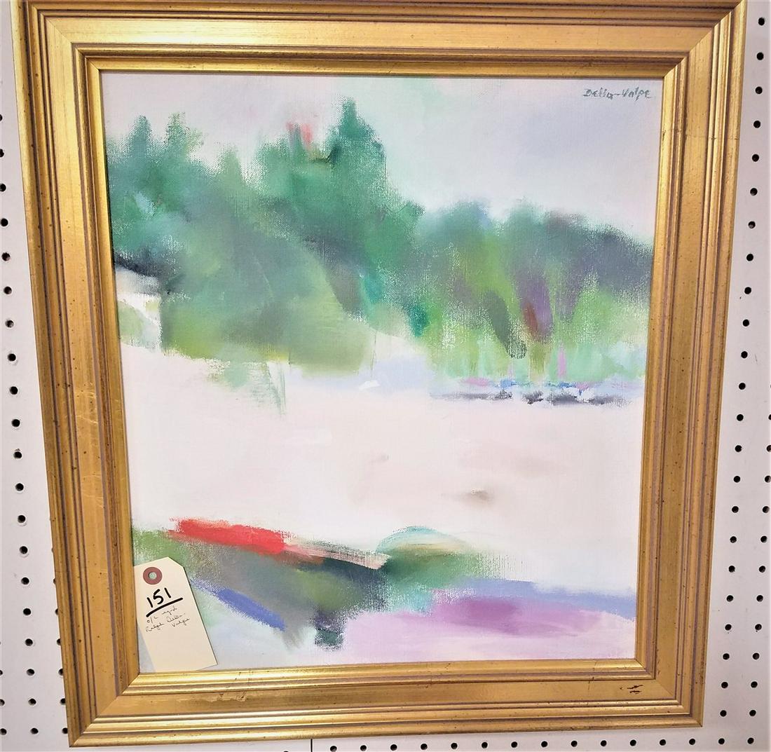 FRAMED O/C "RIVER SANDBAR", SGND. RALPH DELLA VOPLE, (1 of 3)