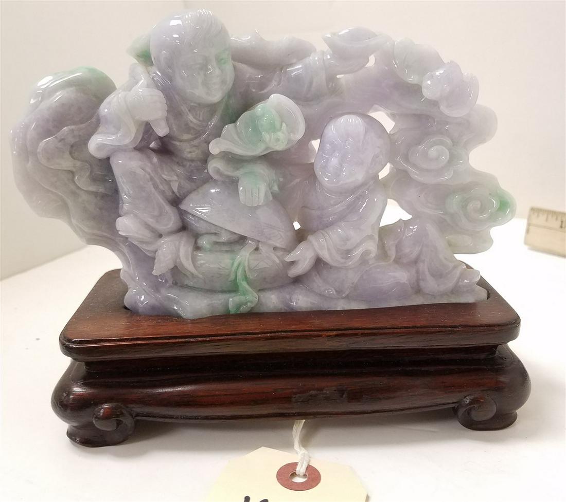 BURMESE JADE GROUP 4.25"HX7.25"L: BURMESE JADE GROUP 4.25"HX7.25"L