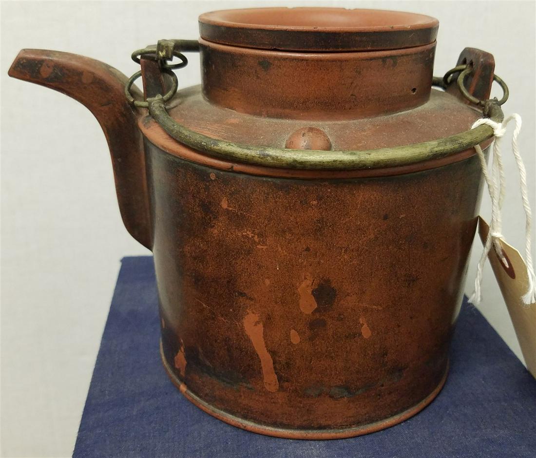 MID-LATE 19th c. YI XING POTTERY TEA POT, 5.5" (1 of 9)
