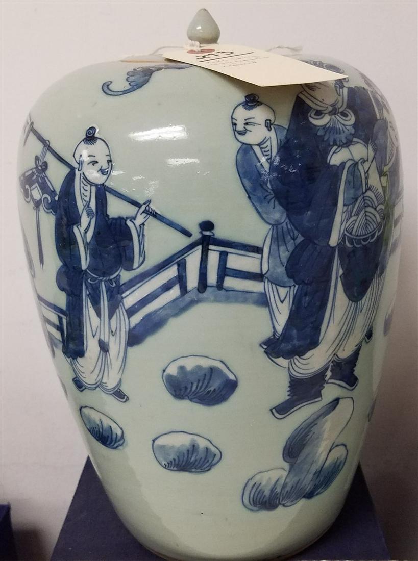 LATE CHING, EARLY REPUBLIC GINGER JAR, REPAIRED, 12" (1 of 15)