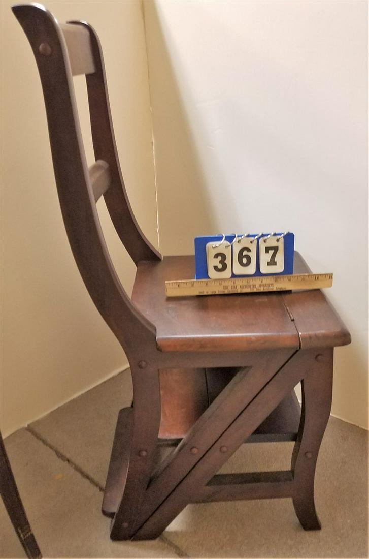 MAHOG CHAIR/STEP LADDER (1 of 3)