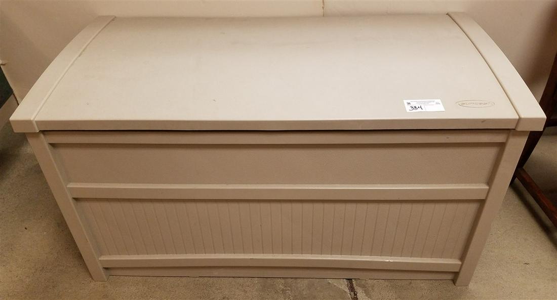 SUNCAST PLASTIC CHEST W/ HESS CARS + TRUCKS, ETC. (1 of 2)