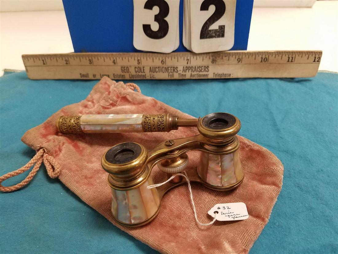 PARIS MOP INLAY OPERA GLASSES: PARIS MOP INLAY OPERA GLASSES