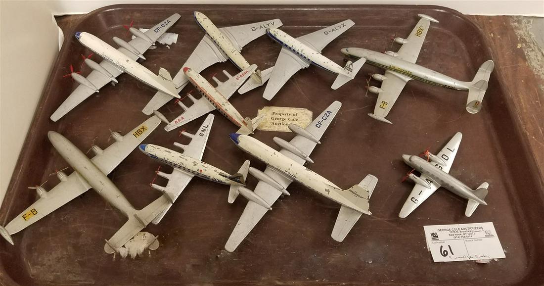 TRAY 9PC. VINTAGE DINKY PLANES: TRAY 9PC. VINTAGE DINKY PLANES