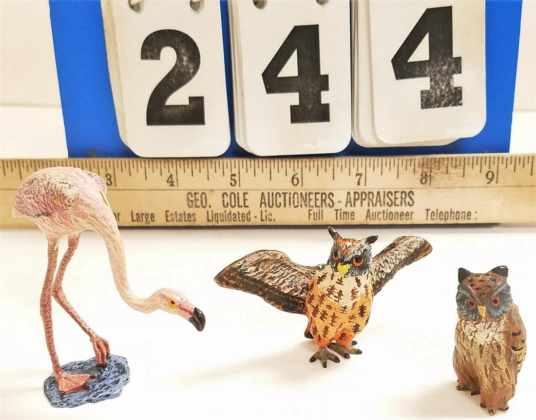LOT 3 COLD PTD. VIENNA BRONZES, 2-OWLS, 1.75"H X (1 of 1)
