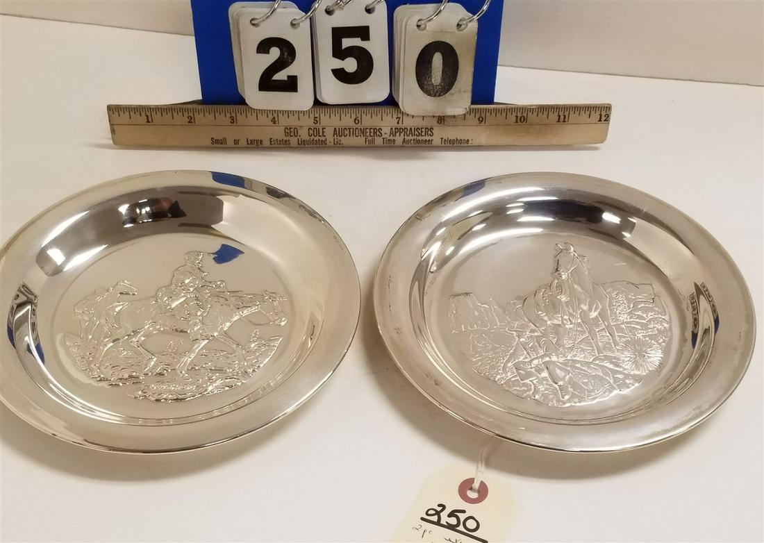 2 8" DIAM. STERLING PLATES, MOUNTAIN MEN BY GORDON (1 of 3)