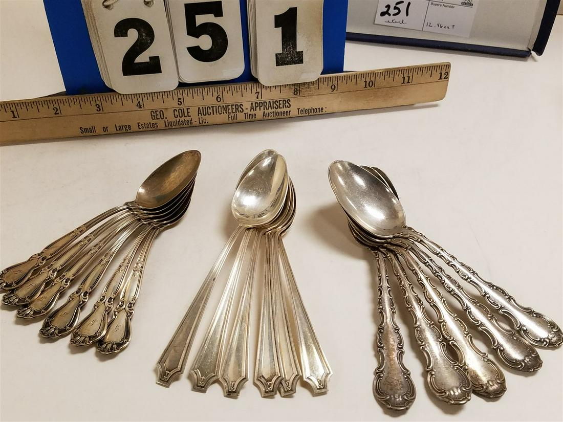 LOT STERL. TEA SPOONS, 6 GORHAM "PORTLAND", 5 GORHAM (1 of 6)