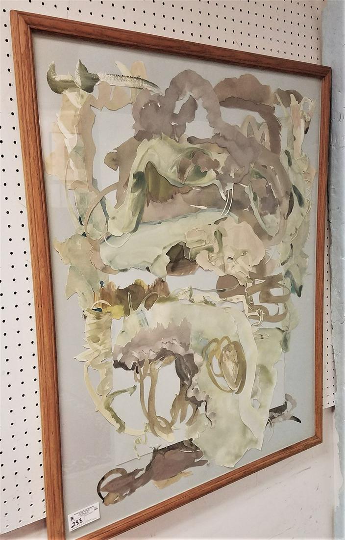 FRAMED COLLAGE, "SKYWIDE SANCTUM II" SGND, CLARE BLISH, (1 of 2)