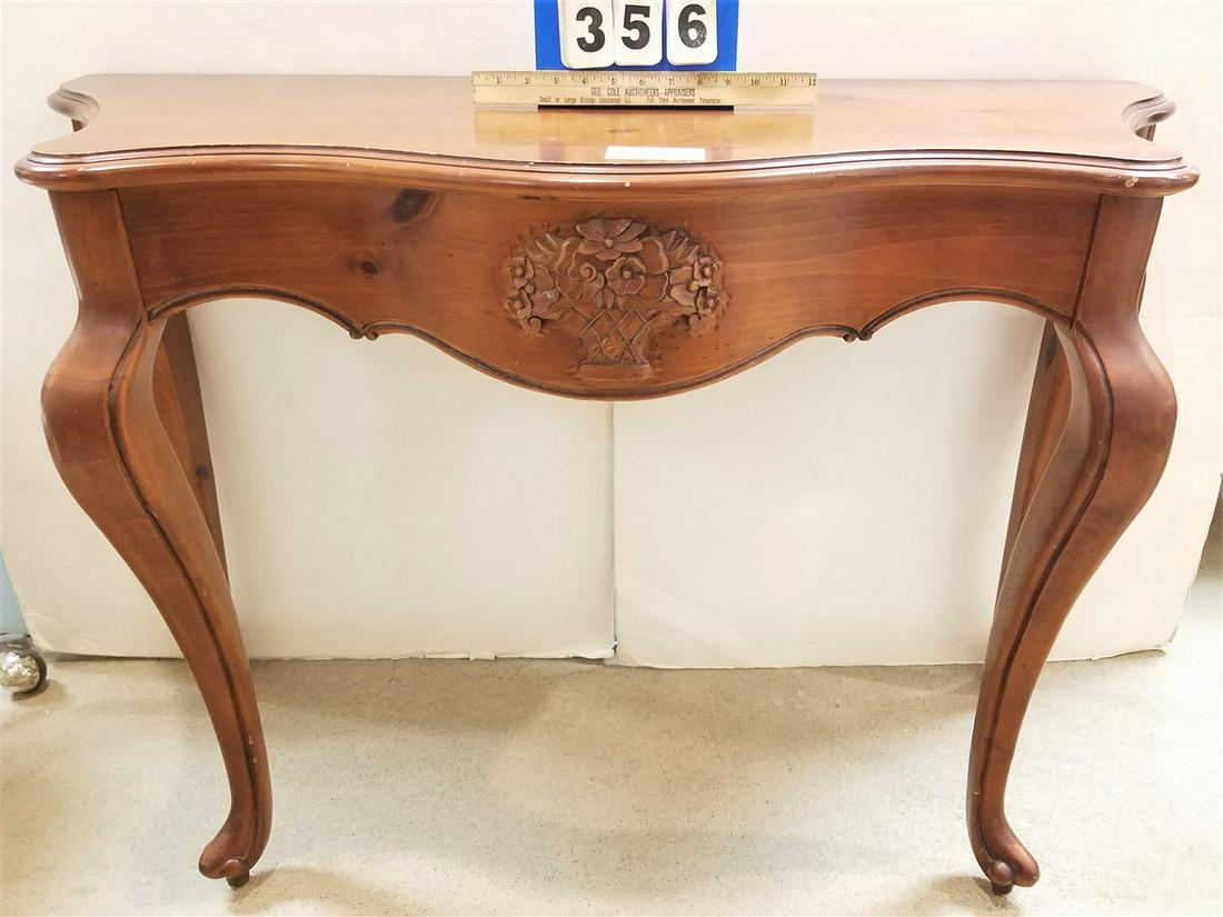 PINE CONSOLE TABLE, 31"H X 45"W X 17.5"D: PINE CONSOLE TABLE, 31"H X 45"W X 17.5"D