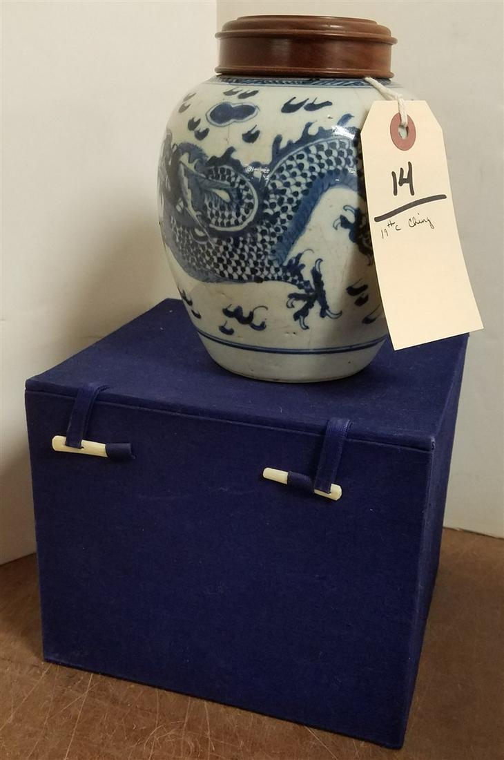 19th c. CHING (QING) GINGER JAR, 6" W/ BX (1 of 9)
