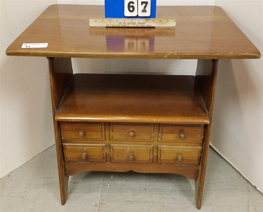 CHERRY HUTCH CHAIR, 27"H X 29"W X 23"D: CHERRY HUTCH CHAIR, 27"H X 29"W X 23"D