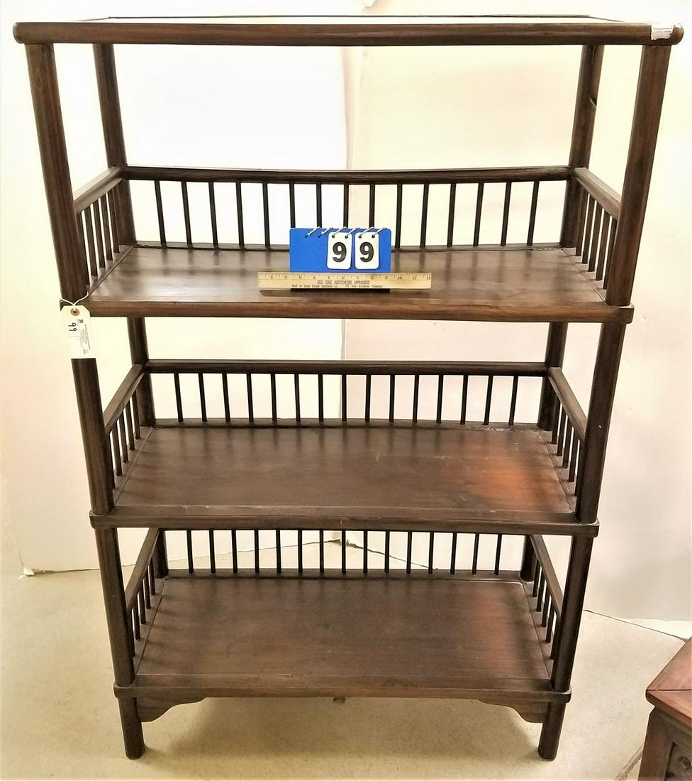CHINESE 4 TIER SHELF, 58.5"H X 38"W X 15"D (1 of 4)