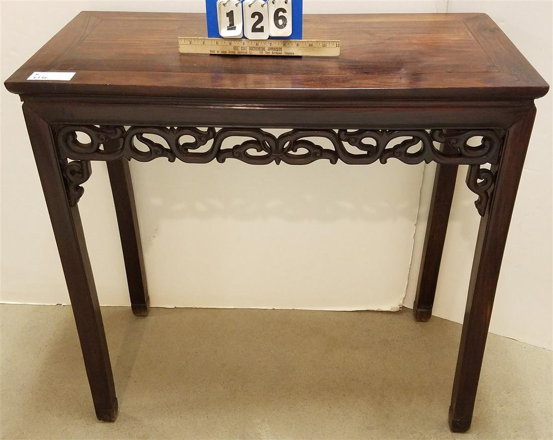 CHINESE HUNG MU WOOD STAND 32 1/2"H X 37"W X 18"D (1 of 2)