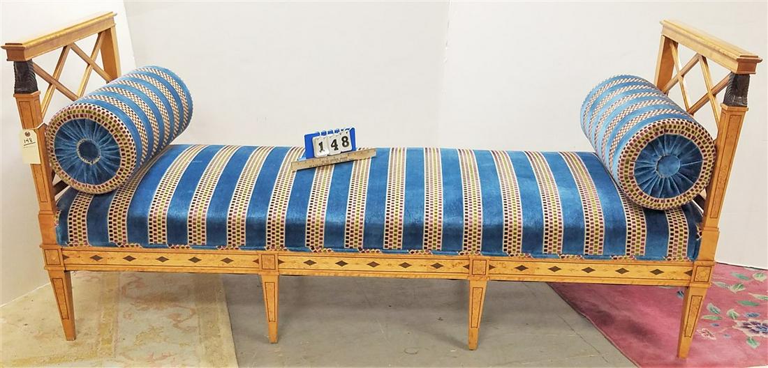 BIEDERMEIER MAPLE + BURL MAPLE DAY BED W/ ROSEWOOD (1 of 3)