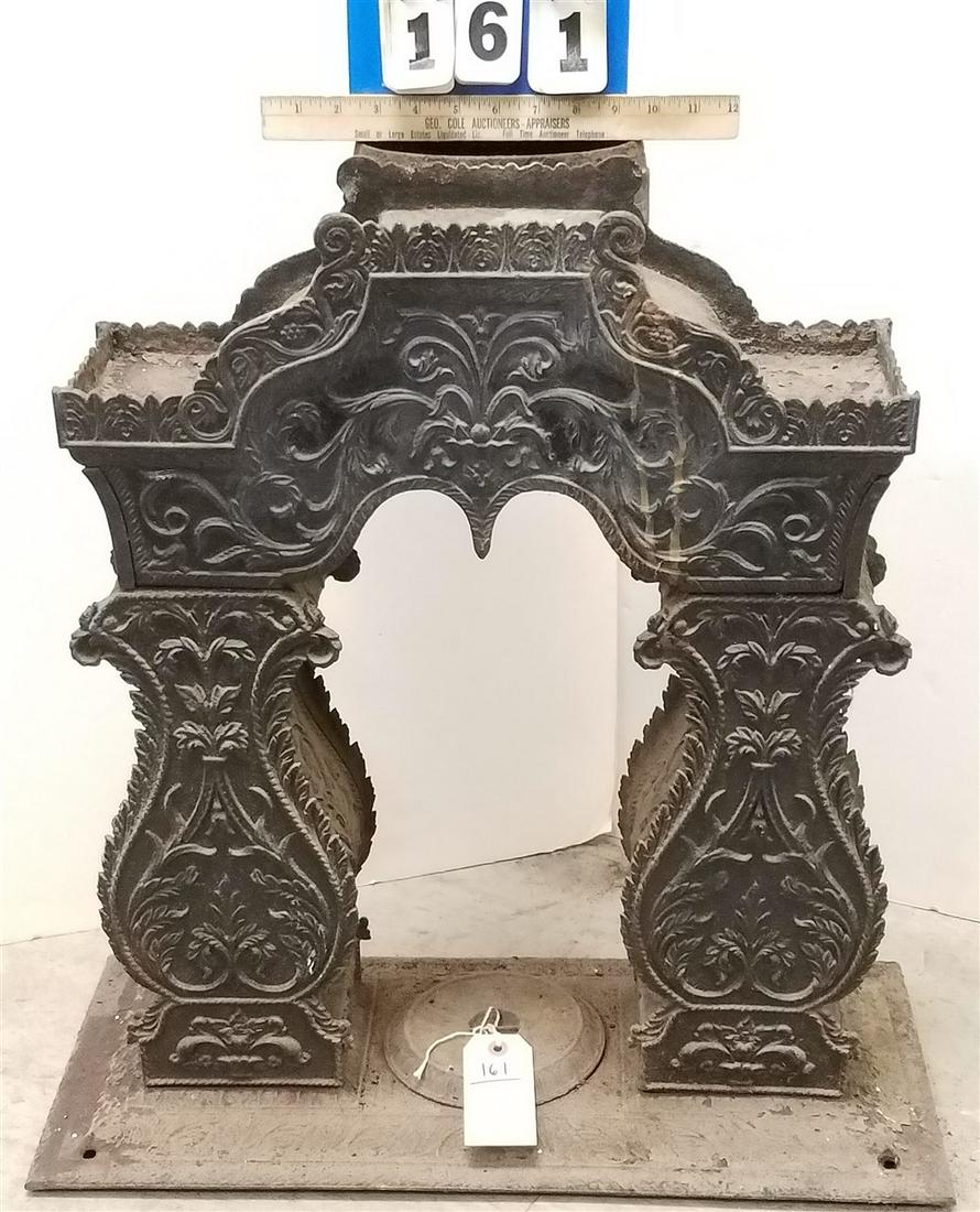 19th c. CAST IRON STOVE TOP, 25"H X 24"W X 11"D (1 of 3)