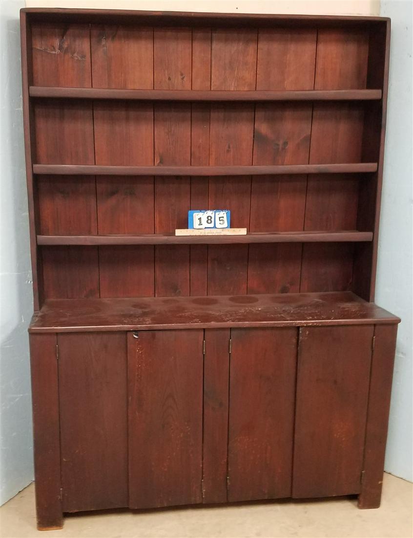 PRIM. PINE HUTCH, 6'4"H X 56"W X 17.5"D (1 of 2)