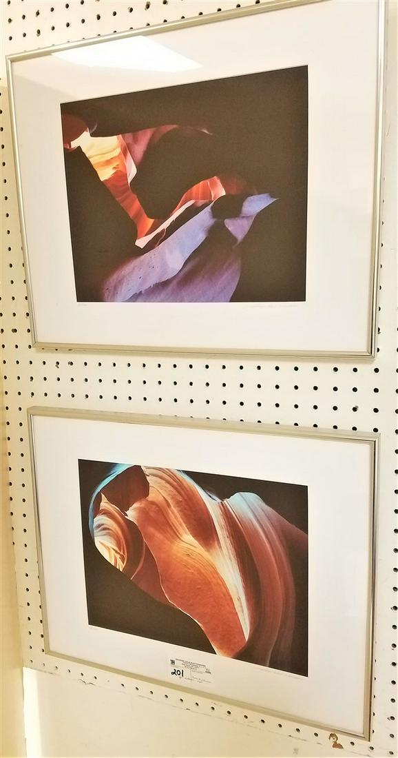2 FRAMED LITHOS OF SANDSTONE FORMATIONS, SGND. JANE (1 of 7)