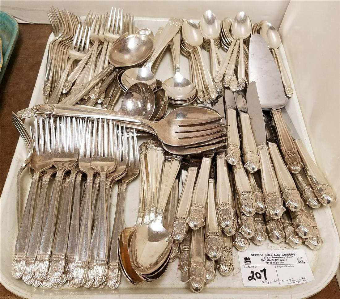 TRAY 148PC. HOLMES + EDWARDS SILVERPLATE FLATWARE SET (1 of 1)
