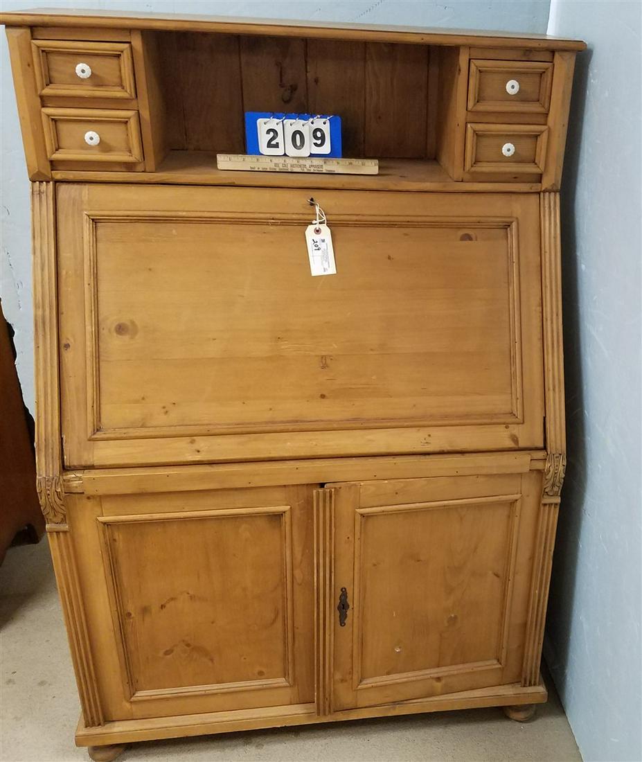 SCANDANAVIAN SLANT FRONT DESK, 59"H X 41"W X 20"D: SCANDANAVIAN SLANT FRONT DESK, 59"H X 41"W X 20"D