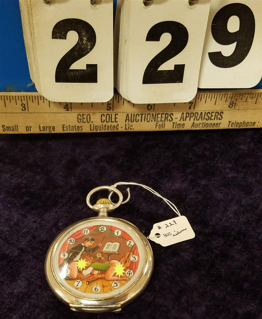 800 SILVER SEELAND NOVELTY POCKET WATCH: 800 SILVER SEELAND NOVELTY POCKET WATCH