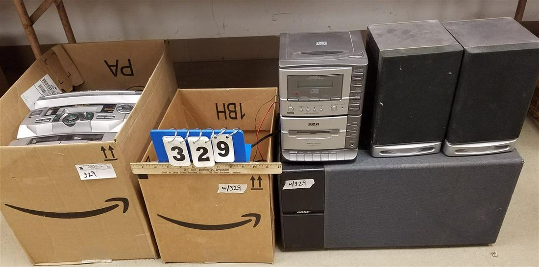 2 BXS. STEREO EQUIP., SHARP +RCA, BOSE STEREO (1 of 2)