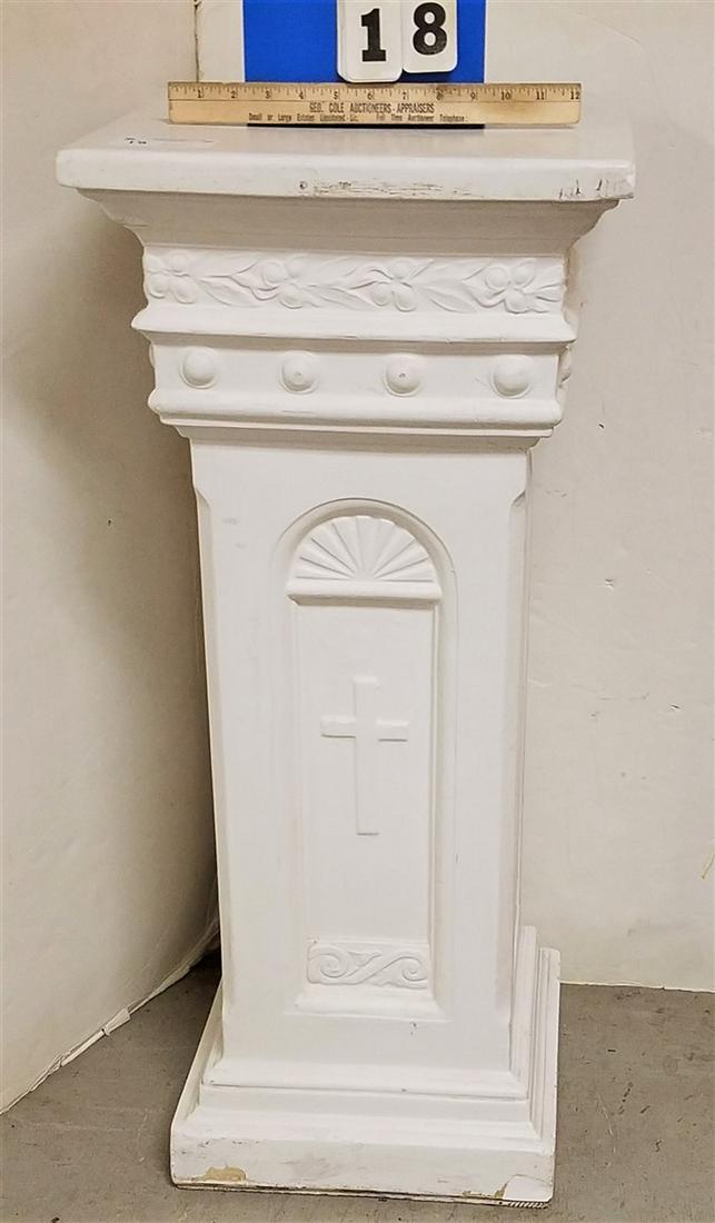 PLASTER PEDESTAL 36"H15.5"SQ.: PLASTER PEDESTAL 36"H15.5"SQ.
