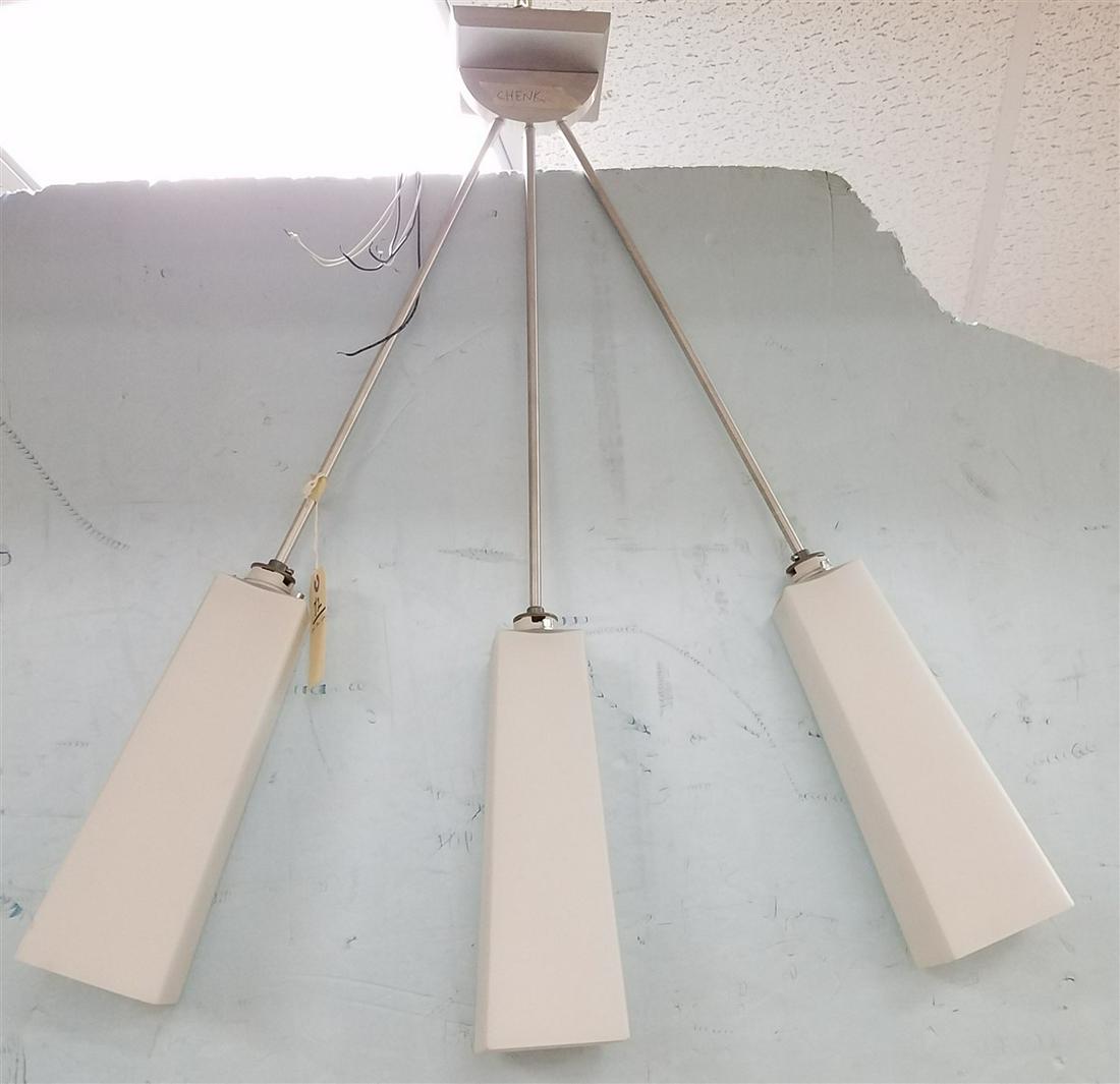 AMER. GLASS LIGHTING 3 LIGHT CHANDELIER, 36"H X 31"W (1 of 5)