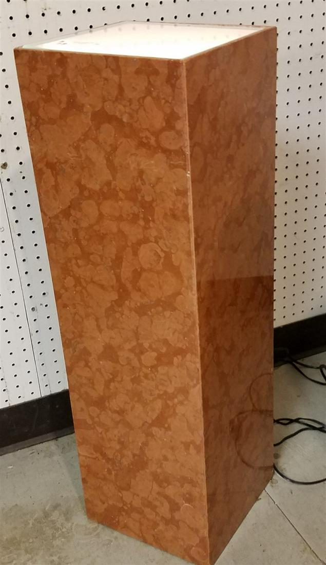 MARBLE PEDESTAL W/ INTERIOR LIGHT, 31.75"H X 10 SQ. (1 of 4)