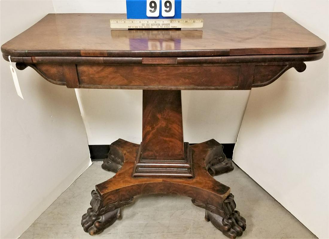 EMPIRE c.1820 MAHOG, GAME TABLE (1 of 3)