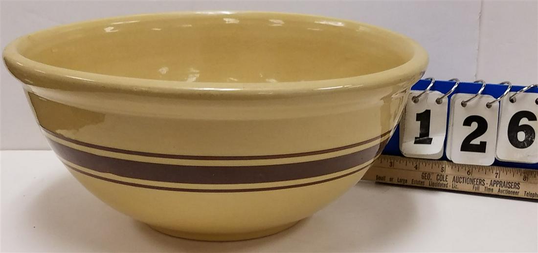 YELLOW WARE BOWL. 6"H X 14" DIAM. (1 of 2)