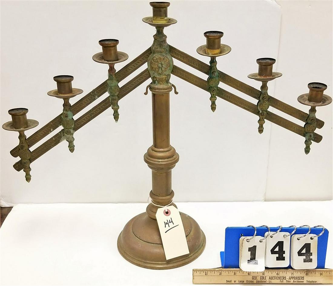 BRASS ADJUSTABLE CANDELABRA (1 of 1)