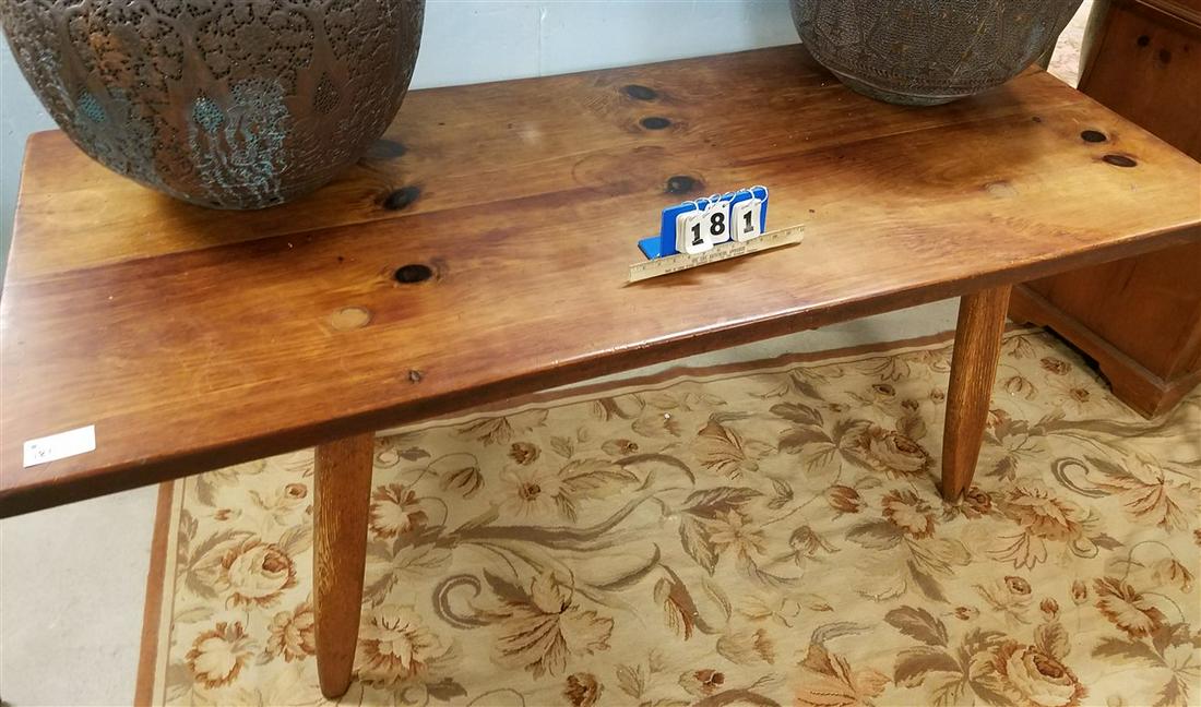 PINE HARVEST TABLE, 30"H X 77.5"W X 32"D (1 of 2)
