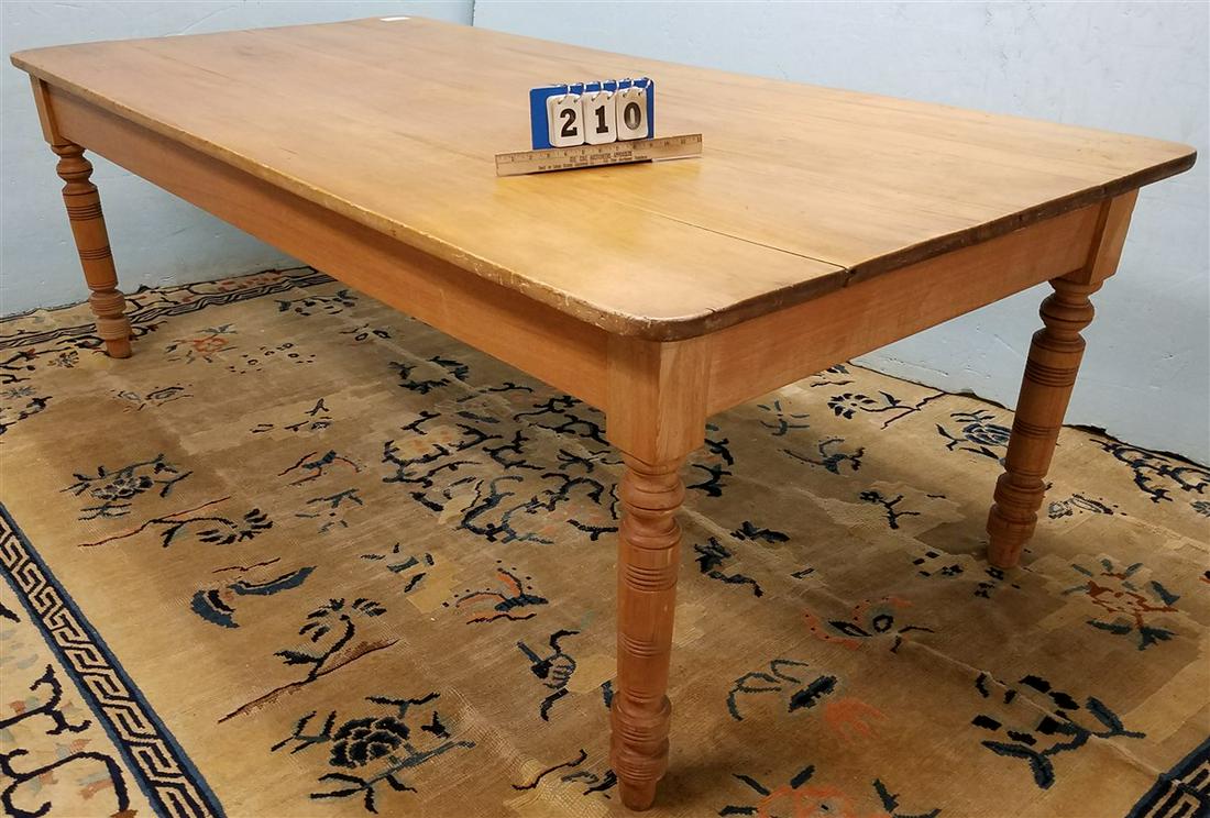 CONTINENTAL PINE HARVEST TABLE, 28"H X 81.5"L X 41"W (1 of 3)