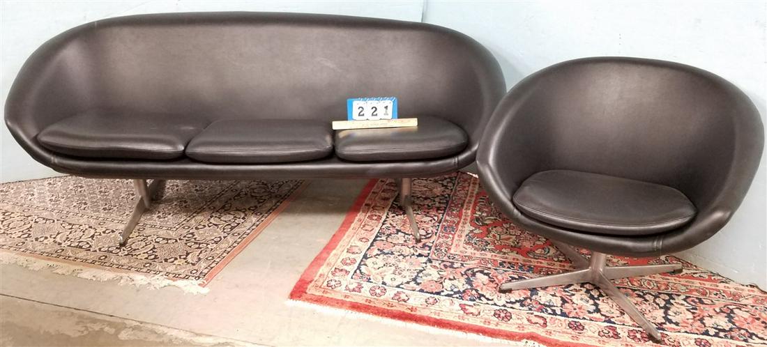 OVERMAN AB TRANAS SWEDEN 5'6" SOFA + CHAIR (1 of 4)