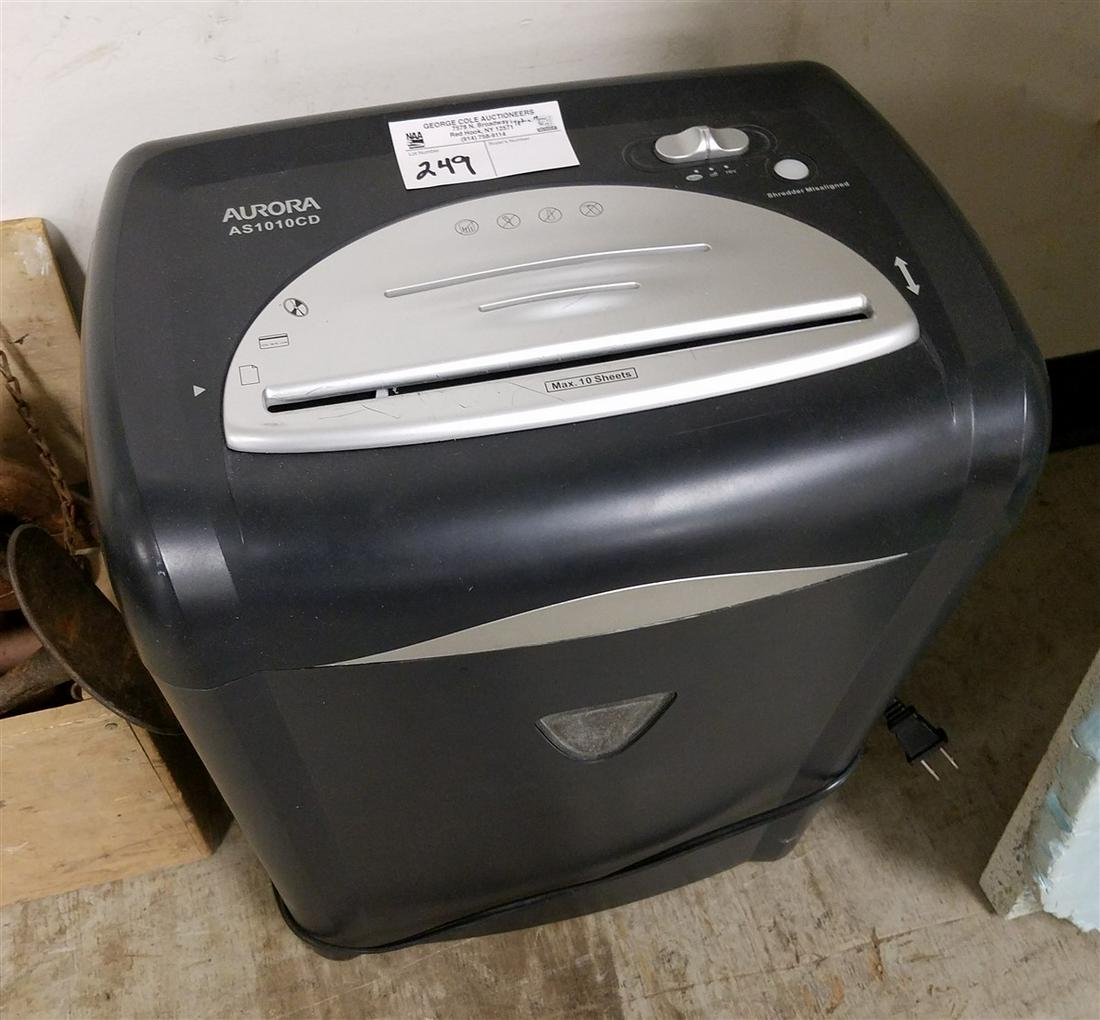 AURORA AS1010CD SHREDDER: AURORA AS1010CD SHREDDER