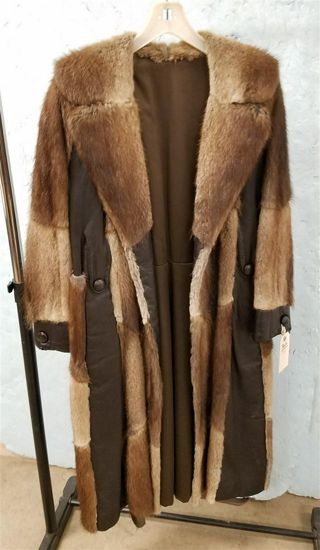 MINK & LEATHER COAT: MINK & LEATHER COAT