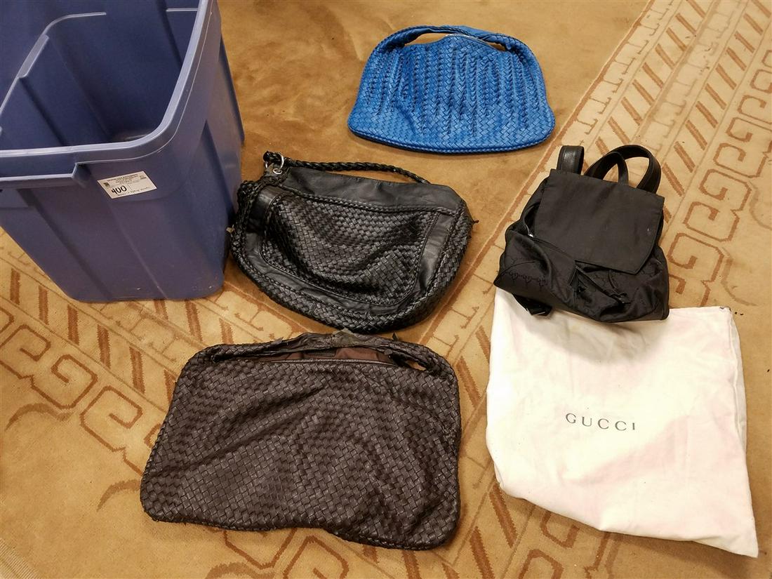 TUB GUCCI BACKPACK/HANDBAG + 3 BOTTEGA VENETA WOVEN (1 of 7)
