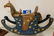 WOODEN ROCKING HORSE, 30.5"H X 4'L