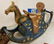 WOODEN ROCKING HORSE, 30.5"H X 4'L - 2