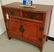 ANTIQUE CHINESE RED LACQUER 2 DRAWER OVER 2 DOOR - 2