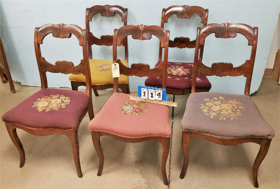 SET 5 EMPIRE MAHOG. DINING CHAIRS (1 of 1)