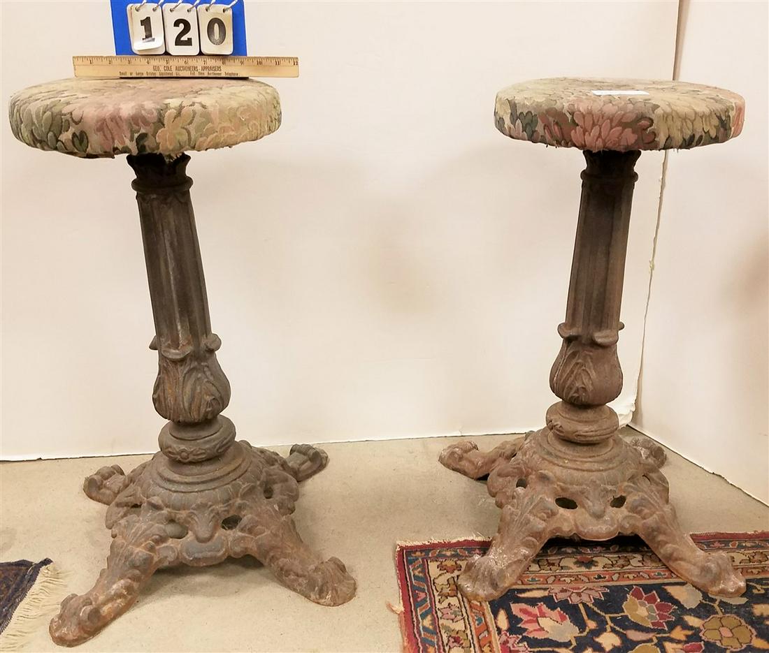 PR. CAST IRON BASE STOOLS, 30" (1 of 2)