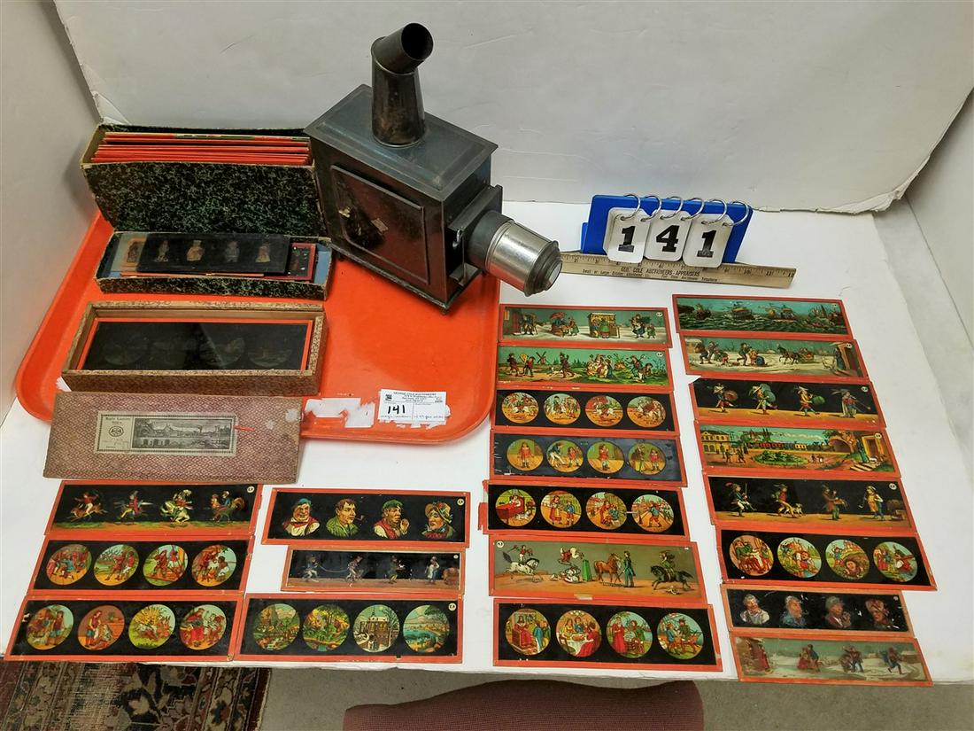 TRAY MAGIC LANTERN 6BN, W/ 49 GLASS SLIDES (1 of 10)